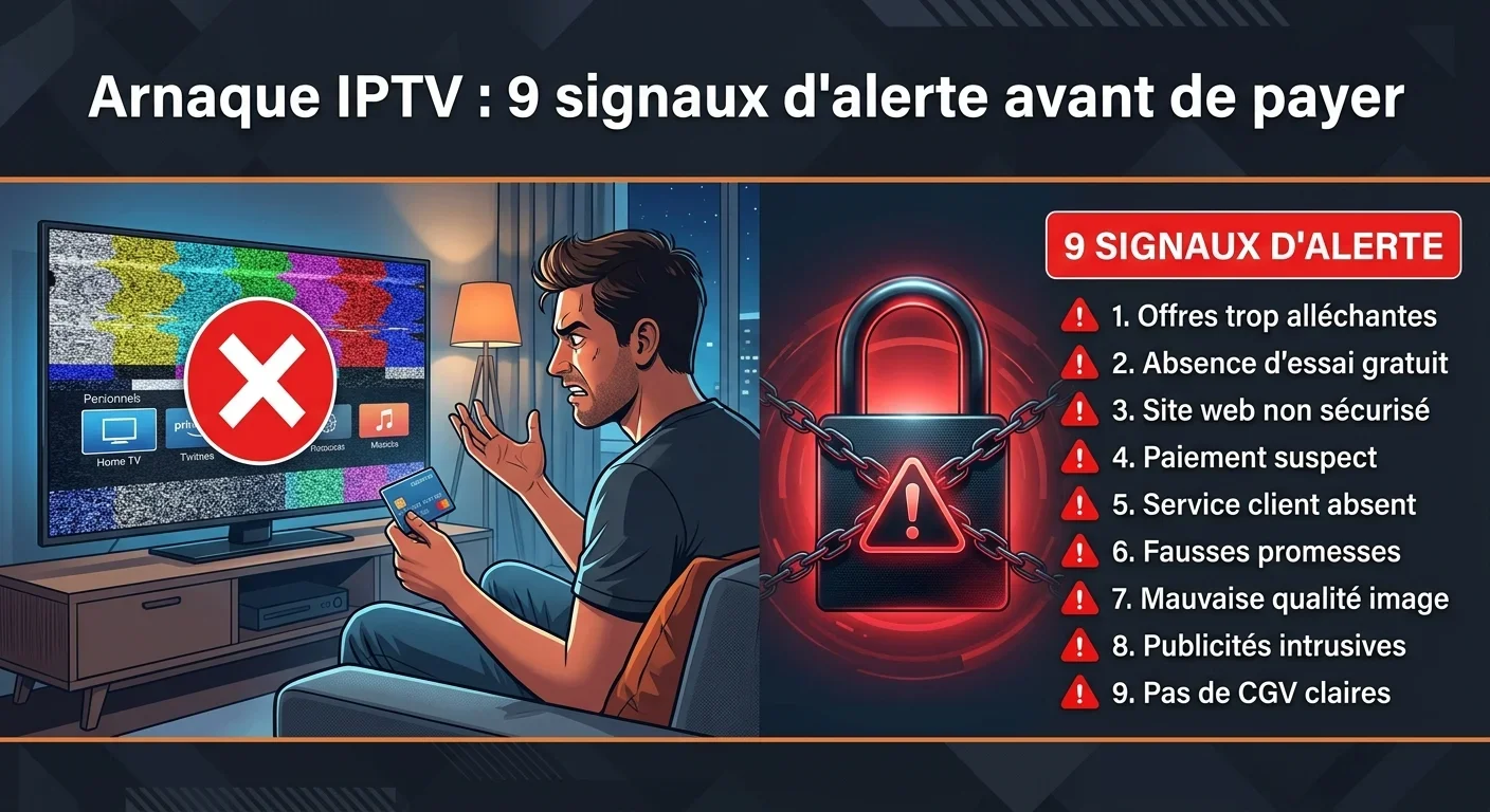 Arnaque IPTV : les signaux d'alerte à vérifier avant de payer