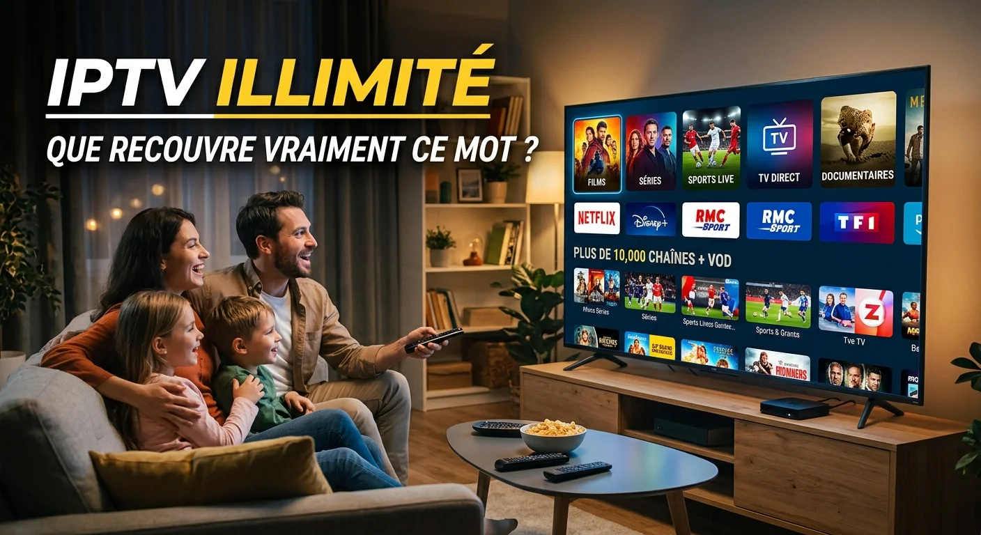 IPTV illimité : ce que le mot recouvre réellement selon les offres